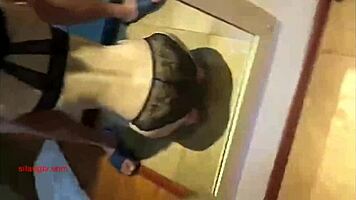 Uncensored asian teen with big tits gives blowjob to skinny chinese guy