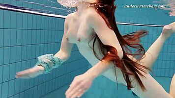 Salaka Ribkina's Tight Pussy Underwater in Pool