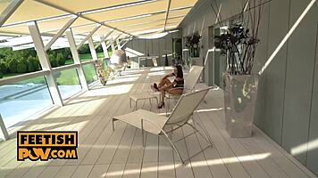 Teen Sarah Cute in Outdoor Foot Fetish POV