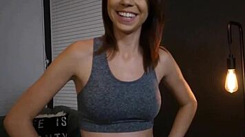 Petite Cece Capella's taboo sex with stepbrother.