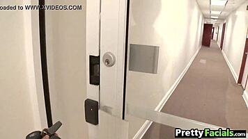 redhead candace cage asks, 'want this facial cumshot on my face?'