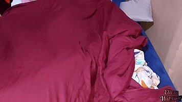 stepbrother stepsister under sheets while families away