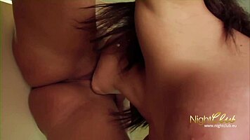 Two German teen girls play with toys in lesbian fun.