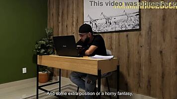 while my milf wife works she hired a mexican whore my wife discovers us and pays her more to fuck without condom