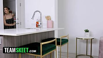 TeamSkeet - Gorgeous babe gets wet and wild while her tight pussy takes a hard pounding