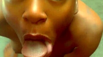 Ebony Teen Loves Big Black Cock Blowjobs