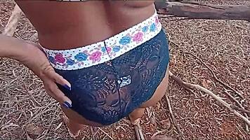Boss's wife takes dick and cum in public lingerie