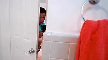 Sneaky perv GETS FUCKED by Karma Rx and Johnny Love