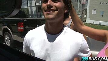 Wow, Spanish Babes Abella Anderson and Ava Addams in Wild Bus Orgy