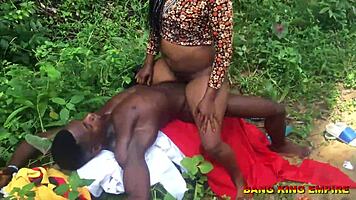 African Ebony Teen Craves Bang King's Big Black Dick At Village Festival