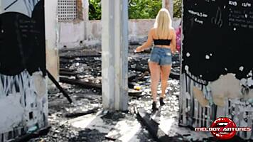 Melody Antunes Sucks Photographer's Cock Until He Cums in Her Mouth