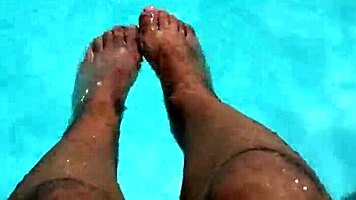 Feet in Pool with Lots of Water