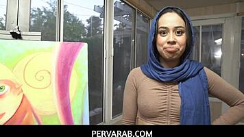 Oh wow, look at this innocent hijab stepsister dania vegax getting naked! she's so hot and sexy!