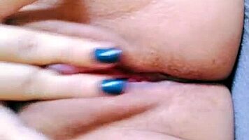 teen rubs pussy hard!