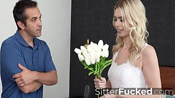 babysitter caught sneaking in wife's wedding dress