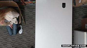 shoplifting teen says, 'i'll fuck you in the office to avoid trouble'