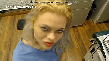 Destiny 18+ Cruz Teases as Naughty Nurse on Webcam