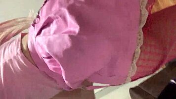 Stunning Pink Strip Tease with Hairless Beauty! Watch Her Now!