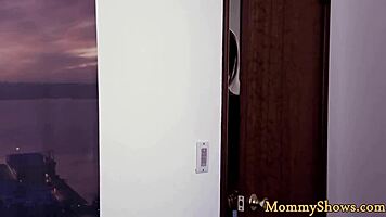 lesbian stepdaughters share classy moments with gentle touches and kisses