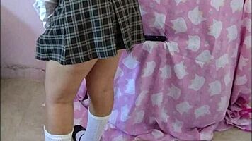 Mexican Schoolgirl Found Alone at Home. I Took Advantage After Class in Uniform