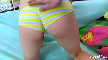 college girl with long labia gets picked up for pov casting fuck