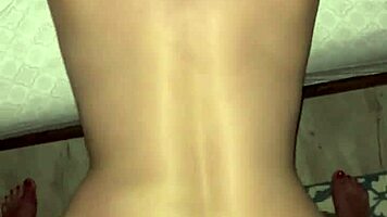 WHITE GIRL WITH AN AMAZING ASS RIDES DICK REVERSE COWGIRL THEN GETS FUCKED BAREBACK FROM BEHIND BEFORE TAKING A HUGE CUMSHOT ON HER PERFECT ASS