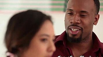 Skinny Girl Screwed Hard by Massive Black Cock at Wild Party!