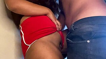 Convinced Shy Brunette Stepsister With Big Ass To Fuck Over Weekend Holiday