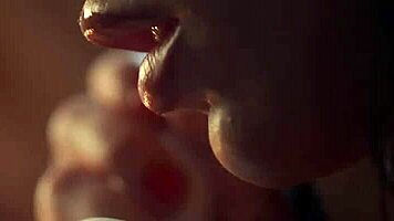 deeper submissive queenie wears chastity belt for her dom, getting licked and fucked in cowgirl spooning doggystyle