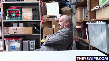 Step Dad Watches As Detective Nails His Teen Daughter With Big Cock In Office