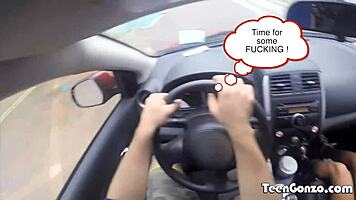 Teengonzo's busty ebony Anya Ivy hooks up with a new German stud.