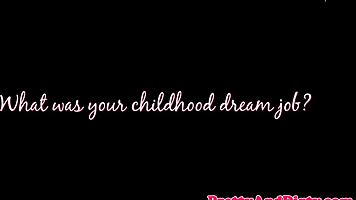 interviewed pornstar flashes her titties in bts footage