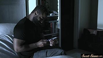 Seductive stepteen loves black cock in shower