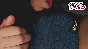 Sexy Hot Teen 18+ College Girl Gives Deep Sensual Homemade Blowjob And Handjob