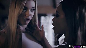 hot models demi sutra and anny aurora explore interracial lesbian desires