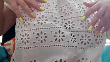 Cute Stepsister Plays With Tits After School