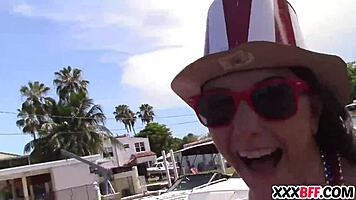 teen group sex on independence day with lesbian and bisexual actions involving big cocks