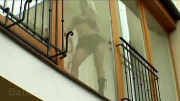 pretty blonde girl next door chats with neighbors and friends 😊