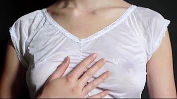 Shameless young Mormon teen producing visions for herself in front of the church leader