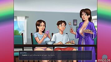 Ride that monster dildo to orgasm in Summertime Saga!