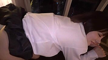 honoka sneaks out for pet play blowjob and orgasms