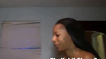 petite ebony girl gets fucked hard at the traphouse with monster cock