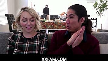 yo, xxfam teen 18+ stepsister and stepbrother bang hard on thanksgiving per dad's wild request - ava sinclaire david lee