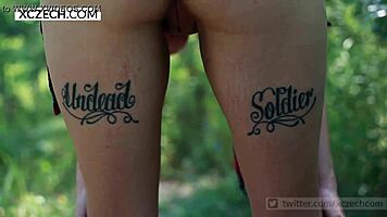 Chubby Country Girl Flashes Boobs and Pussy on Xczech Com!