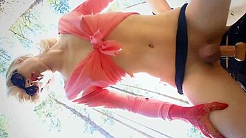 wild sex anal cumming with transsexual outdoor fetish