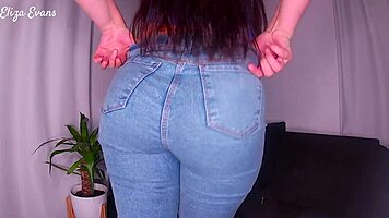 homemade big cock fuck with creampie and cumshot in jeans