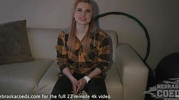 Hot Ginger Spinner's First Time Video Casting Couch Interview