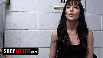 Shoplyfter teen 18+ caught by officer, pounded hard in backroom