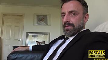 skinny 18+ submissive throats and rides in intense session