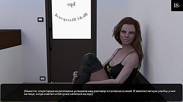 Ebony whore with small tits plays sexy hentai game interview